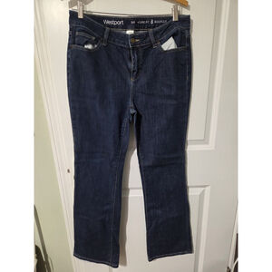 Westport Jeans Womens 8 Blue Signature Fit Bootcut Mid Rise Stretch Denim Casual